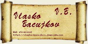 Vlaško Bačujkov vizit kartica